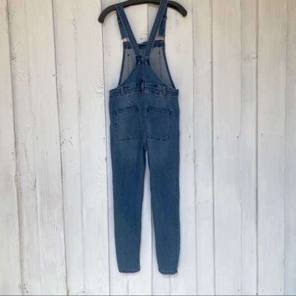 Free People Skinny Denim Overalls Sz 26 - Picture 4 of 10